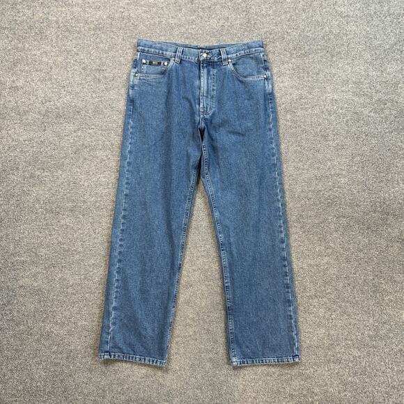 Vintage Hugo Boss Jeans Mens 34 Blue Relaxed Fit Alabama Medium Wash Cotton - Picture 2 of 9